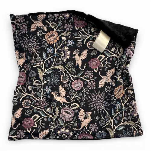 Dragon Minky Lovey Blanket: Gothic Baby Nursery Decor