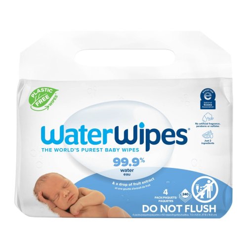 WaterWipes Sensitive+ Newborn & Baby Wipes, 99.9% Water - Unscented, 4 pk