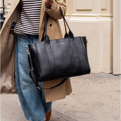 Multitasker Tote Black | Poppy and Peonies – Poppy & Peonies
