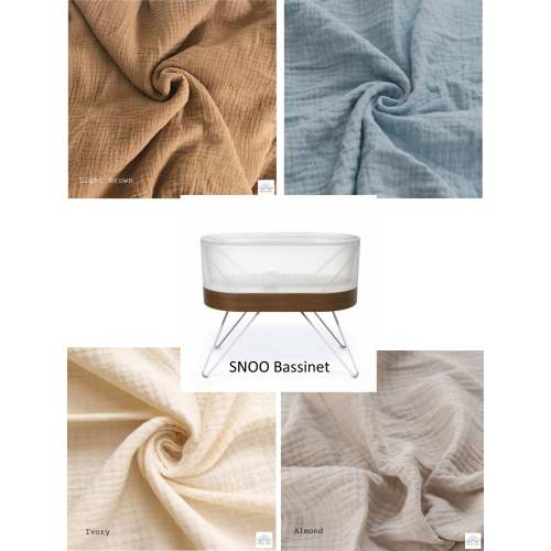 SNOO Bassinet Cradle Custom Made Fitted Sheet - Organic Cotton Gauze