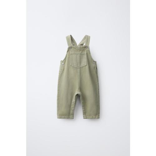 SOLID TWILL LONG JUMPSUIT - Khaki | ZARA United States