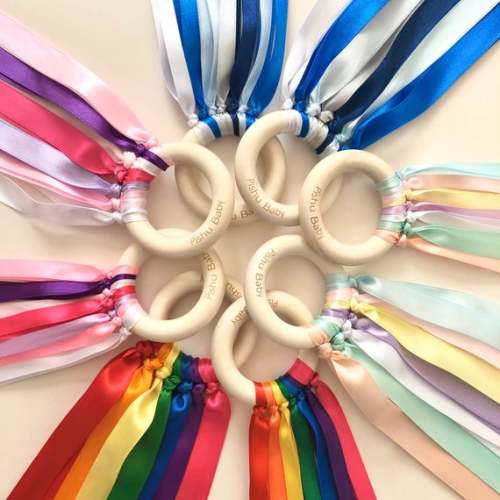 Montessori toy | Baby Sensory toy | Sensory ribbon toy | Waldorf toy | Wooden baby toys | Wooden toddler toys | Rainbow hand kite