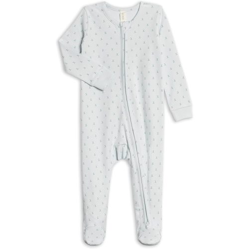 Colored Organics Baby Zip-Up Footed Sleeper with 2-Way Zipper - Organic Cotton Pajamas