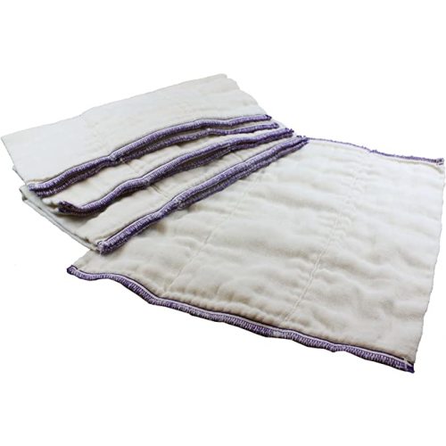 OsoCozy Better Fit Unbleached Prefold Cloth Diapers -100% Cotton, Gauze Weave, Sized for Tri Folding - Size 1 - (Infant 4x8x4 Fits 6-16 lb.) - 1 Dozen