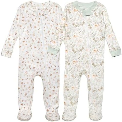 2 Pack Pajamas, Double Zipper Footies, Cotton Baby Pajamas, Baby Sleepers Baby Essentials