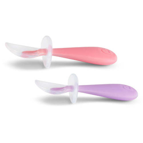 Gentle Scoop™ Silicone Training Spoons, 2pk |Munchkin.com