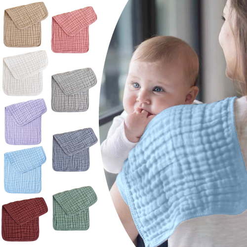 Muslin Burp Cloths 20" x 10", Pack of 6 - Large, 6-Layer, Ultra Absorbent 100% Cotton for Baby Drool and Messes - Soft, Safe & Gentle Baby Burp Cloths for Boys & Girls