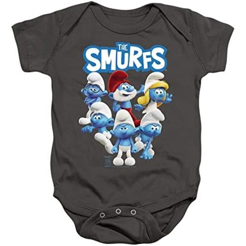 Smurfs Group Shot Unisex Infant Snap Suit for Baby