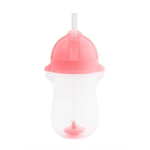 Munchkin Click Lock Weighted Straw Cup - 10oz - Pink: BPA-Free Polypropylene Drinkware with Silicone Lid