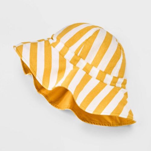 Baby Girls' Striped Bucket Hat - Cat & Jack™ Yellow
