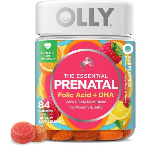 OLLY Prenatal Multivitamin Gummy, Daily Blend for Mommy & Baby - 84 Count