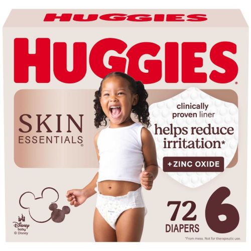 Huggies Skin Essentials Dermatologist Approved Diapers - Size 6 - 72ct