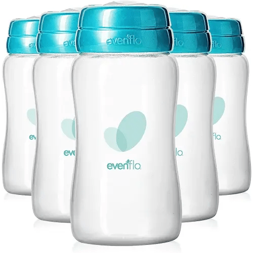 Evenflo Advanced Breast Milk Collection Bottles, 5oz 6 Pack