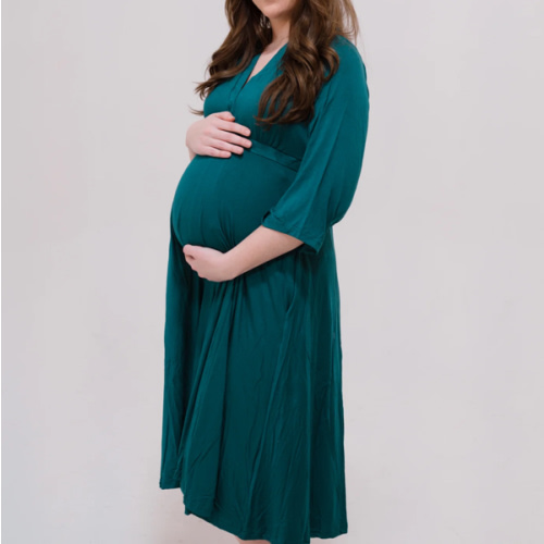 Amelia Labor & Postpartum Gown in Black – Lila