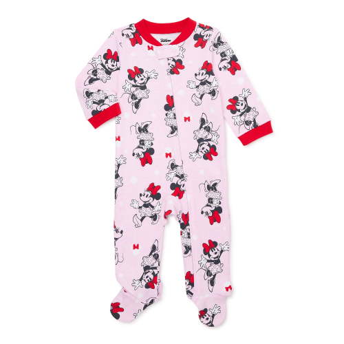 Minnie Mouse Baby One-Piece Pajamas, Sizes NB-9M