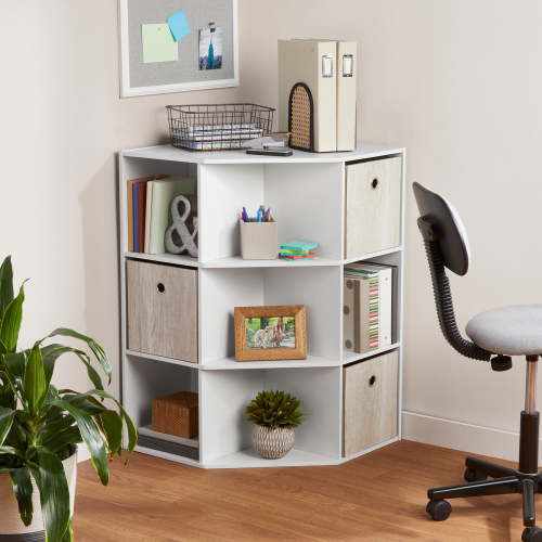 Mainstays Corner Cube Storage Organizer, White