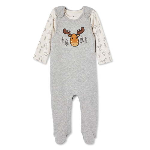 Canadiana Infants' Gender Inclusive Overall Bodysuit 2-Piece Set - Walmart.ca