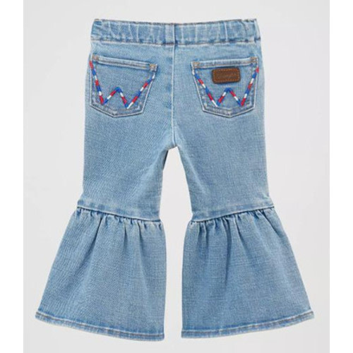Wrangler® Infant/Toddler Girls' Ruffle Leg Flare Jeans