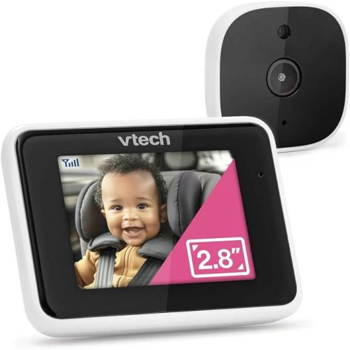 VTech Backseat Baby Car Camera, 2.8" LCD Vent Mount Viewer – Car Powered, No Batteries, Rear Facing Seat Camera, Head-to-Toe View, Wireless, Easy Install | V-Go Kit
