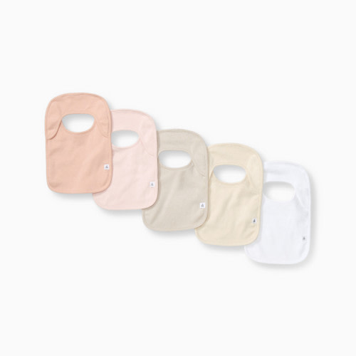 Burt's Bees Baby Organic Lap Shoulder Bibs (5 Pack) - Pink Sand