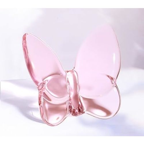 DUQGUHO Butterfly Gifts Decor Pink Butterflies Glass Crystal Flying