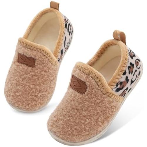 Lefflow Toddler Slippers Boys Girls House Shoes Slip on Baby Sock Shoes Lightweight Outdoor Walking Shoes