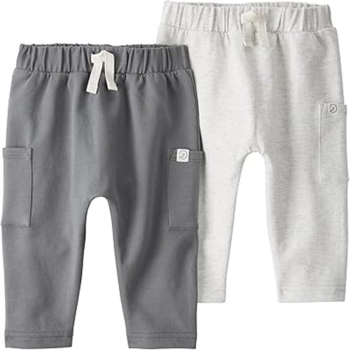 Little Planet by Carter's Unisex-Baby 2-Pack Pants Made with Organic Cotton