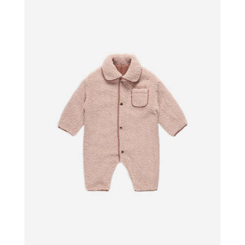 Shearling Jumpsuit || Blush