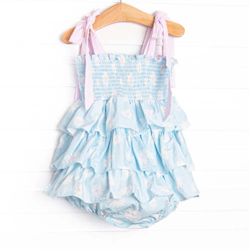 Pretty Petals Elastic Smocked Bubble, Blue – Stitchy Fish