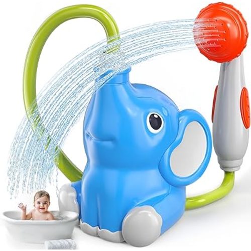 Baby Bath Shower Head Toys for Toddler Ages 1 2 3 - Bath Toys for Infants with Water Pump for Kids 2-4, Kids Swimming Pool Toys, Bathtub Toys 6-12 12-18 Months, Birthday Gifts for Boys Girls