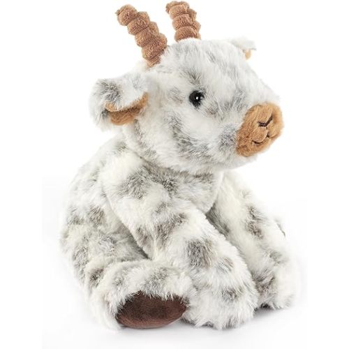 The Petting Zoo Goat Stuffed Animal Plushie, Gifts for Kids, Wild Onez Wildlife Barn Animals, Goat Plush Toy 9 inches