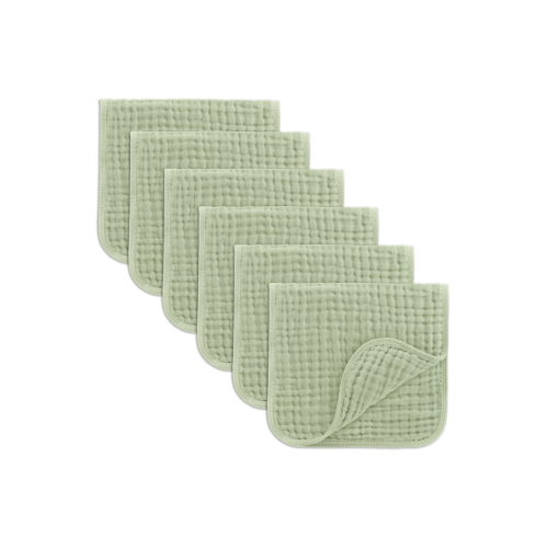 Muslin Burp Cloths - Pack of 6