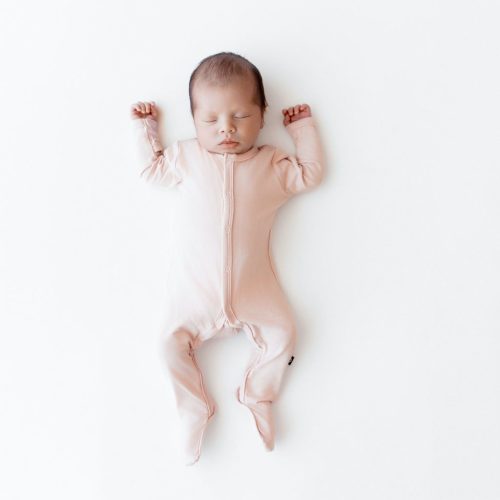 Footie in Blush - Kyte Baby Bamboo Baby Clothes, Sleep Bags & Essentials