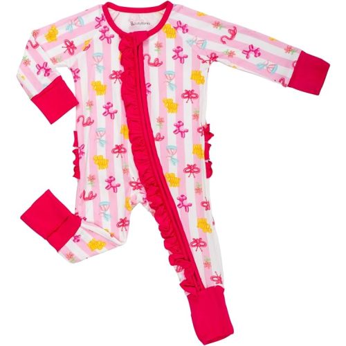 LollyBanks Baby Pajamas, Long Sleeve Baby Romper with 2-Way Zipper, 95% Viscose from Bamboo and 5% Spandex, Infant Sleepers