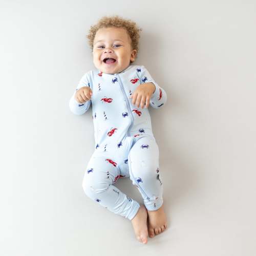 Zippered Romper in Harbor
