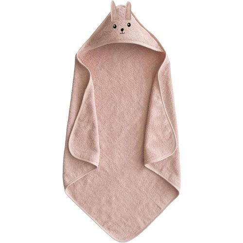 ROMASA Baby Bath Towel with Hooded Cute Design Ultra Soft Thick Cotton Bath Towel Shower Gift for Newborn,35X35 inches (Pink)