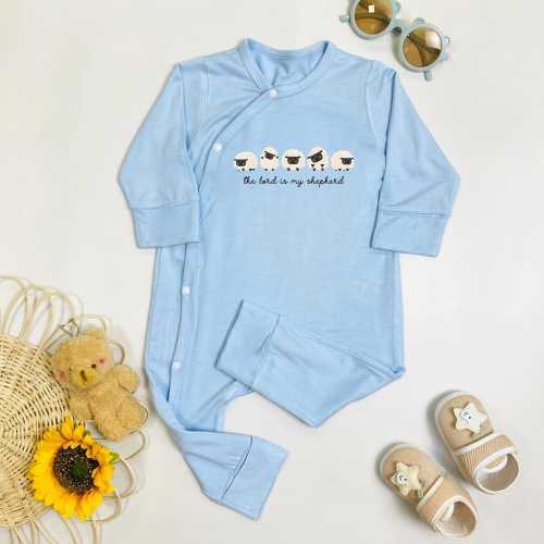 The Lord Is My Shepherd Machine Baby Bodysuit, Christian Baby Romper, Cute Sheep Baby Outfit