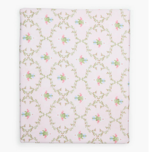 The Crib Sheet - Light Pink Trellis
