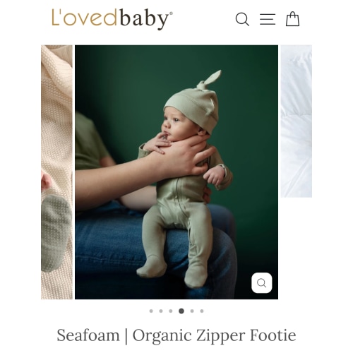 Seafoam | Organic Zipper Footie – L'ovedbaby