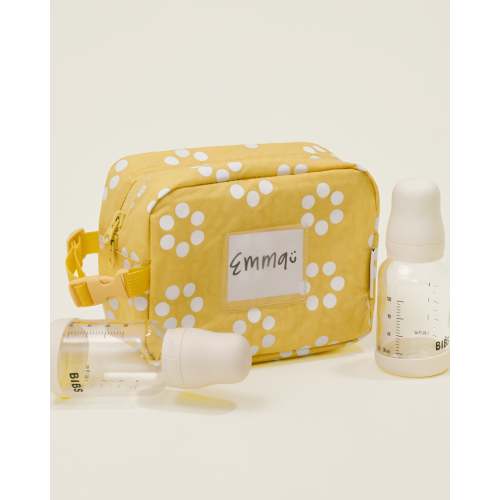 Baby Bottle Cooler Bag For Breast Milk Storage Fits Inside Diaper Bag | Cream Chamomiles - Storq by Kindred Bravely