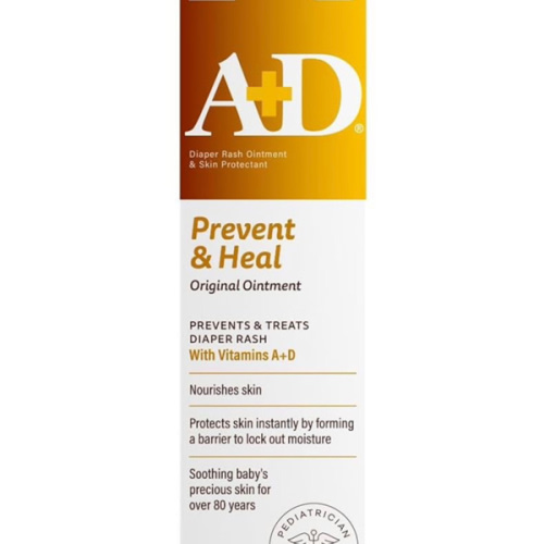 A+D Original Diaper Rash Ointment Prevents & Treats Diaper Rash, Moisturizing Skin Protectant with Vitamins A & D, Healing Skin Ointment for Dry and Cracked Skin 4oz