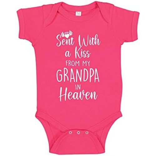Sent with A Kiss from My Grandpa in Heaven Baby Bodysuit Infant One Piece