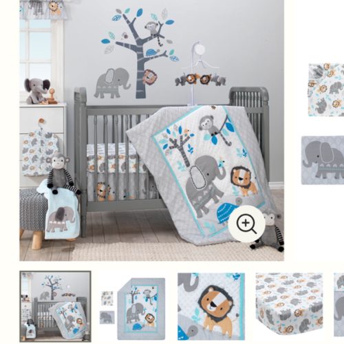 Jungle Fun 3-Piece Crib Bedding Set