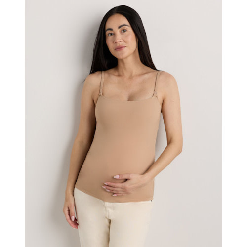 Second Skin Nursing Tank (2-pack) - Maternity in Sand