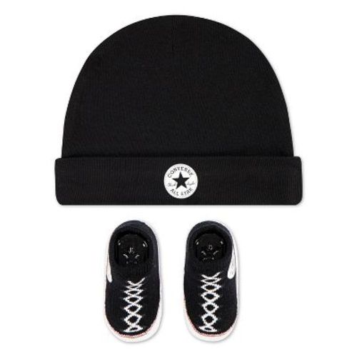 Converse Baby Beanie with Booties Gift Box Set - 0-6M