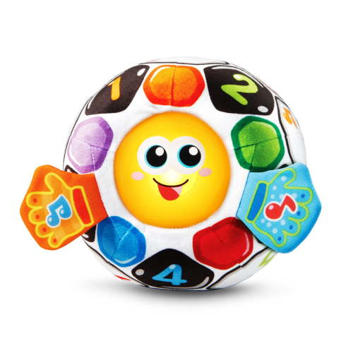 V-Tech Plush Light-Up Soccer Ball for Babies and Toddlers, motor skills, colors, numbers, opposites