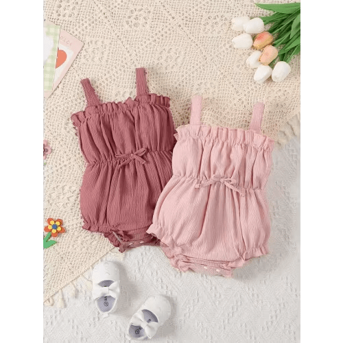 2pcs set girls solid color bubble texture soft - Temu