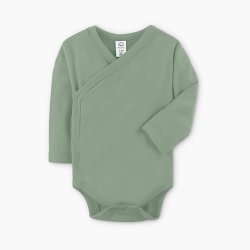 Colored Organics Wrap Bodysuit - Thyme, 6-12M