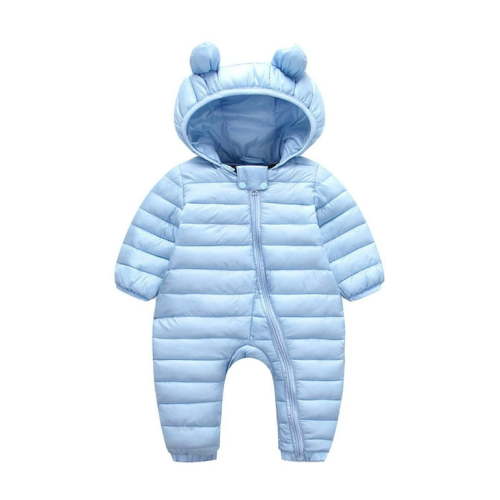 Busydd Unisex Baby Clothes Newborn Baby Winter Coat Infant Warm Solid Color Puffer Jacket Zipper Hooded Baby Girl Romper Onesie Baby Boy Clothes 0-3 Months