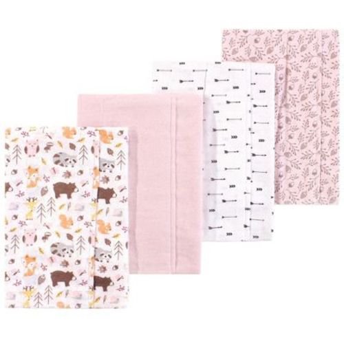 Luvable Friends Hudson Baby Flannel Burp Cloths 4pk, Sweet Woods